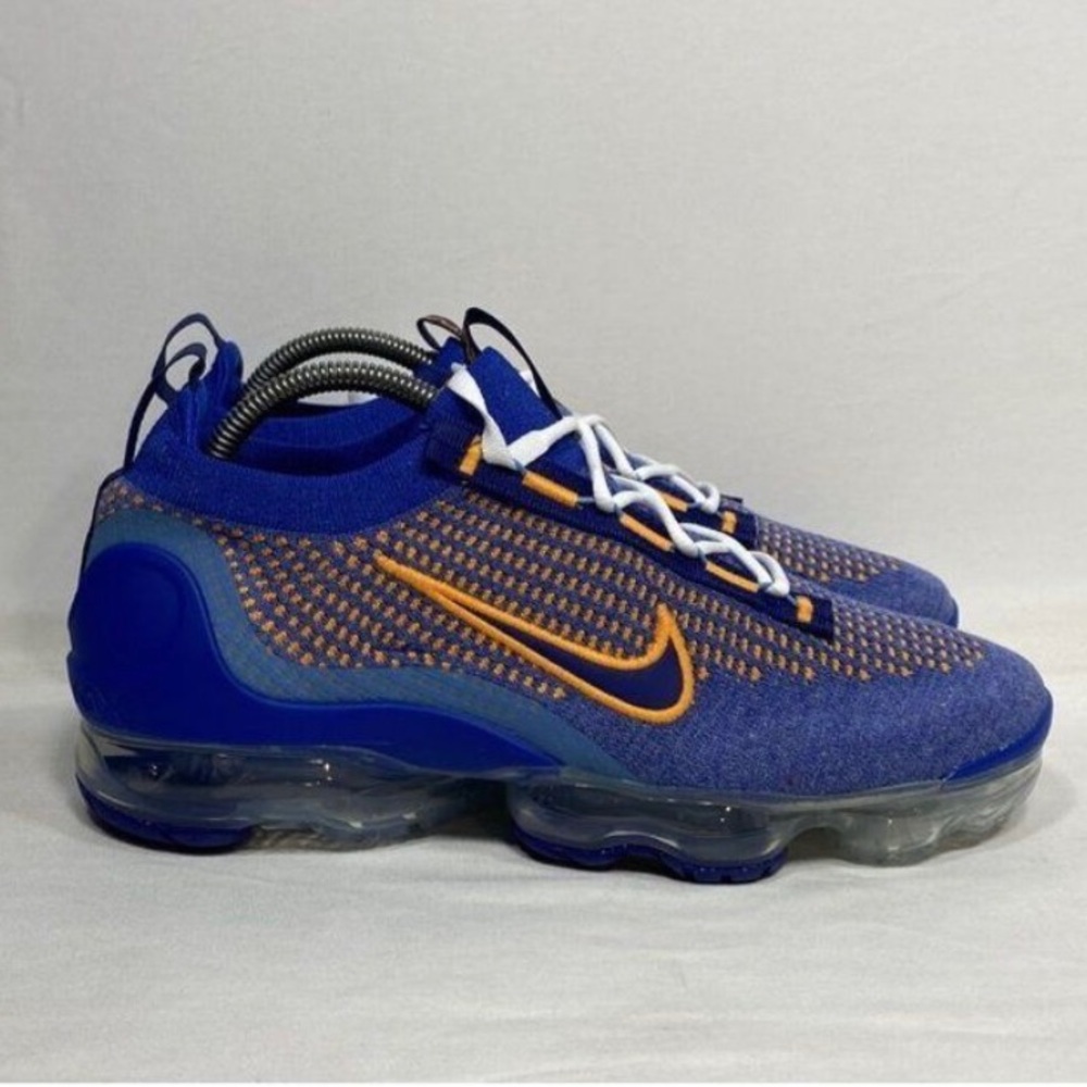 Nike Air Vapormax Flyknit 2021 Knicks Mens 7.5 Orange Blue